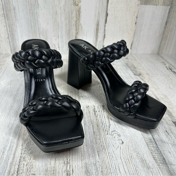 New Anne Klein  Alexander Braided  Platform Block Heel Sandal #918 - Picture 7 of 13